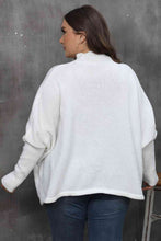 Load image into Gallery viewer, Mock Neck Raglan Sleeve Slit Sweater