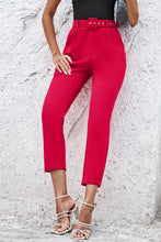 Load image into Gallery viewer, Straight Leg Cropped Pants with Pockets