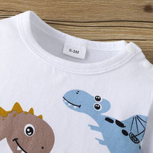 Load image into Gallery viewer, Dinosaur Round Neck Long Sleeve Bodysuit and Pants Set