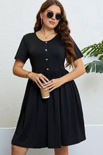 Load image into Gallery viewer, Buttoned Short Sleeve Dress