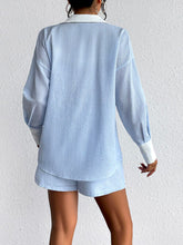 Load image into Gallery viewer, Texture Button Up Shirt and Shorts Set