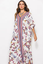 Load image into Gallery viewer, Floral V-Neck Dolman Sleeve Dress