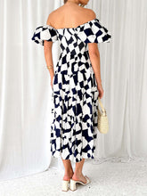 Load image into Gallery viewer, Tiered Smocked Puff Sleeve Dress