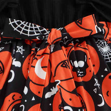 Load image into Gallery viewer, Baby Girl Halloween Theme Bow Front Round Neck Dress