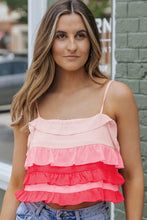 Load image into Gallery viewer, Color Block Ruffled Tie Back Cami