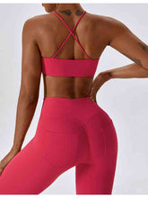 Load image into Gallery viewer, Cropped Halter Neck Sports Bra