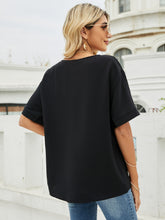 Load image into Gallery viewer, V-Neck Dropped Shoulder Shirt