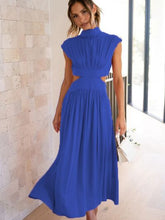 Load image into Gallery viewer, Cutout Mock Neck Sleeveless Dress