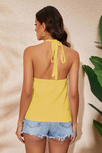 Load image into Gallery viewer, Rainbow Stripe Halter Neck Knit Tank