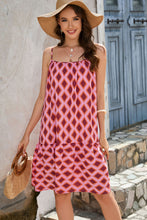 Load image into Gallery viewer, Geometric Spaghetti Strap Knee-Length Dress