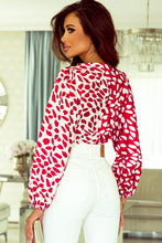 Load image into Gallery viewer, Printed Surplice Neck Long Sleeve Bodysuit