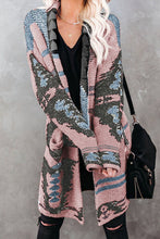 Load image into Gallery viewer, Geometric Open Front Pocketed Cardigan