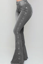 Load image into Gallery viewer, Button Detail Flare Jeans