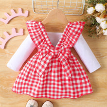 Load image into Gallery viewer, Plaid Bow Detail Long Sleeve Dress