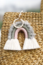 Load image into Gallery viewer, Fringe Trim Rainbow Key Chain