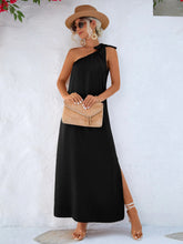 Load image into Gallery viewer, One-Shoulder Slit Maxi Dress
