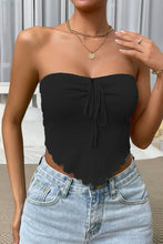 Load image into Gallery viewer, Straight Neck Tie Front Knit Top