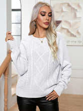 Load image into Gallery viewer, Cable-Knit Long Sleeve Sweater