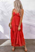 Load image into Gallery viewer, Spaghetti Strap Gathered Detail Tiered Dress
