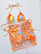 Load image into Gallery viewer, ANDREA Multicolored Three-Piece Swim Set