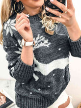 Load image into Gallery viewer, Reindeer &amp; Snowflake Sweater
