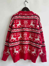Load image into Gallery viewer, Christmas Element Dropped Shoulder  Sweater
