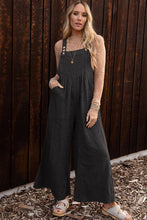 Load image into Gallery viewer, Texture Buttoned Wide Leg Overalls