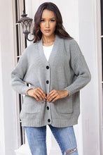 Load image into Gallery viewer, Button Up Long Sleeve Cardigan with Pockets