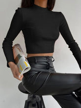 Load image into Gallery viewer, Mock Neck Long Sleeve Knit Top