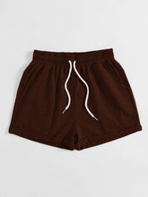 Load image into Gallery viewer, Drawstring Pocketed Elastic Waist Shorts