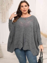 Load image into Gallery viewer, Plus Size Round Neck Batwing Sleeve Sweater