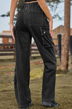 Load image into Gallery viewer, Loose Fit Long Jeans with Pockets