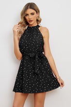 Load image into Gallery viewer, Printed Tie Waist Mini Dress