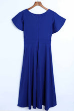 Load image into Gallery viewer, Flutter Sleeve Surplice Midi Dress
