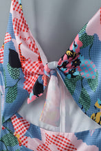 Load image into Gallery viewer, Floral Tied Cutout Split Spaghetti Strap Dress