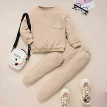 Load image into Gallery viewer, Kids Round Neck Sweatshirt and Joggers Set