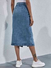 Load image into Gallery viewer, Button Down Denim Skirt