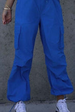 Load image into Gallery viewer, Drawstring Straight Cargo Pants with Pockets