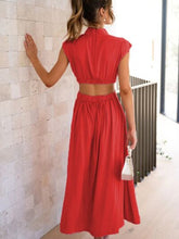 Load image into Gallery viewer, Cutout Mock Neck Sleeveless Dress