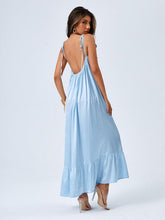 Load image into Gallery viewer, Tie Shoulder Backless Maxi Dress
