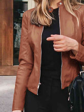 Load image into Gallery viewer, Mock Neck Zip Up Jacket