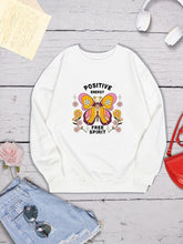 Load image into Gallery viewer, Butterfly Graphic Dropped Shoulder Sweatshirt