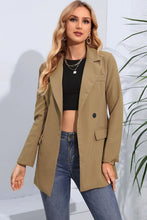 Load image into Gallery viewer, Lapel Neck Long Sleeve Blazer with Pockets