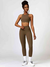 Load image into Gallery viewer, Cutout Cropped Sport Tank and Leggings Set