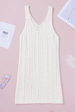 Load image into Gallery viewer, Openwork Sleeveless V-Neck Knit Dress