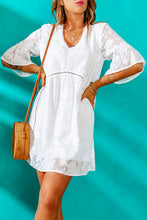 Load image into Gallery viewer, SOPHIA Flounce Sleeve Mini Dress