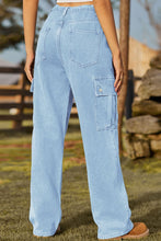 Load image into Gallery viewer, Loose Fit Drawstring Jeans with Pocket
