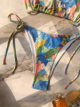 Load image into Gallery viewer, Tied Printed Three-Piece Swim Set