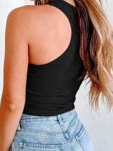 Load image into Gallery viewer, Ribbed Round Neck Cropped Tank