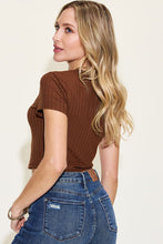 Load image into Gallery viewer, Basic Bae Full Size Ribbed Round Neck Short Sleeve T-Shirt